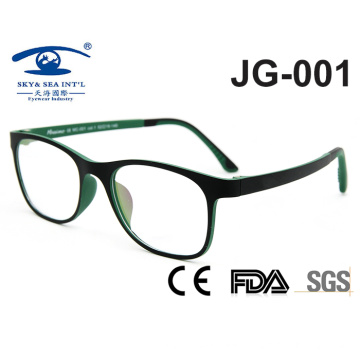 2015 Outside Black Inside Green Cheap Ultem Optical Frames (JG001)